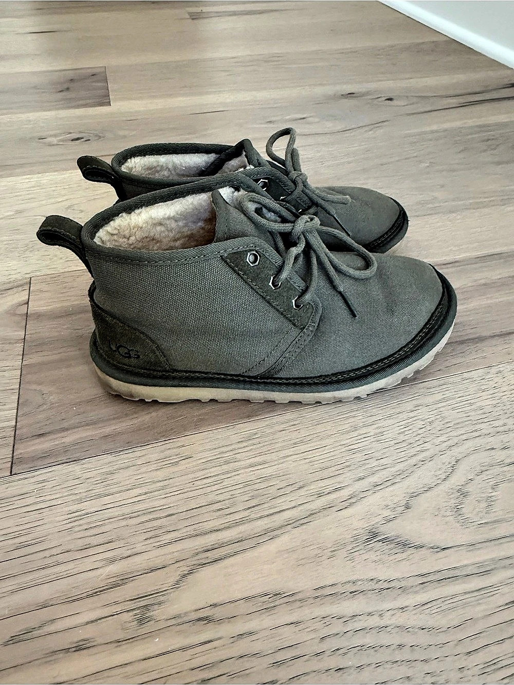 UGG Neumel Canvas Chukka Boots Green US 5